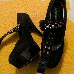 Sexy black 5 inch stilettos